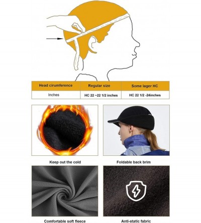 Baseball Caps Women Ponytail Winter Fleece Running Earflap Hat Men Windproof Warmer Skull Cap Cycling Ski Baseball Accessorie...