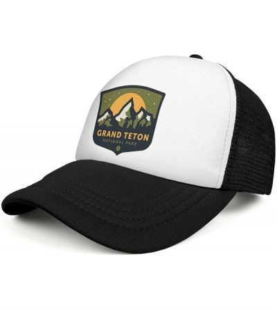 Baseball Caps Grand Teton National Park Mesh Baseball Snapback Cap Novelty Trucker Dad Hat - Grand Teton National-27 - CR18UT...