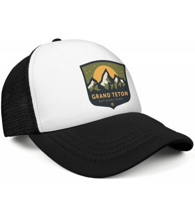 Baseball Caps Grand Teton National Park Mesh Baseball Snapback Cap Novelty Trucker Dad Hat - Grand Teton National-27 - CR18UT...