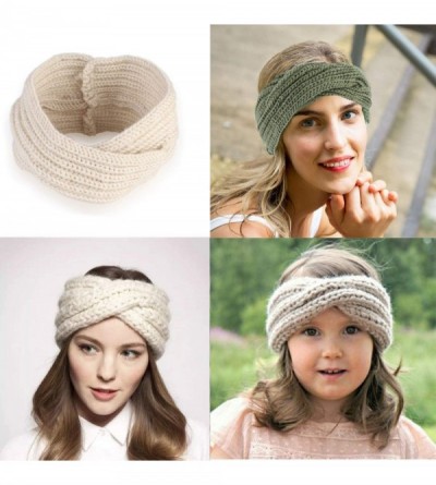 Headbands 4-8 Pcs Crochet Turban Headbands for Women Girls Cute Soft Head Wrap Ear Warmer - 8 pcs - C018LC7TIX3 $11.77
