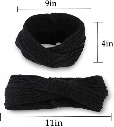 Headbands 4-8 Pcs Crochet Turban Headbands for Women Girls Cute Soft Head Wrap Ear Warmer - 8 pcs - C018LC7TIX3 $11.77