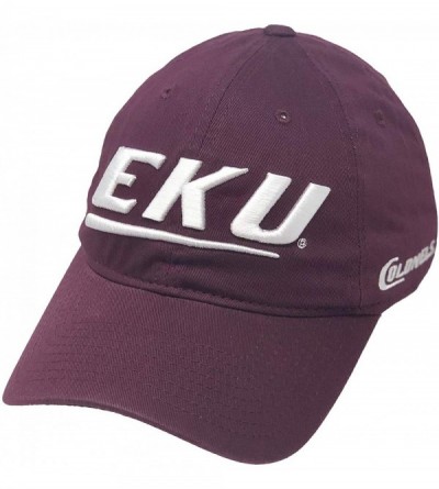 Baseball Caps Eastern Kentucky University Colonels EKU Cotton Polo Style Baseball Ball Cap Hat Purple - CE192373TS2 $22.34