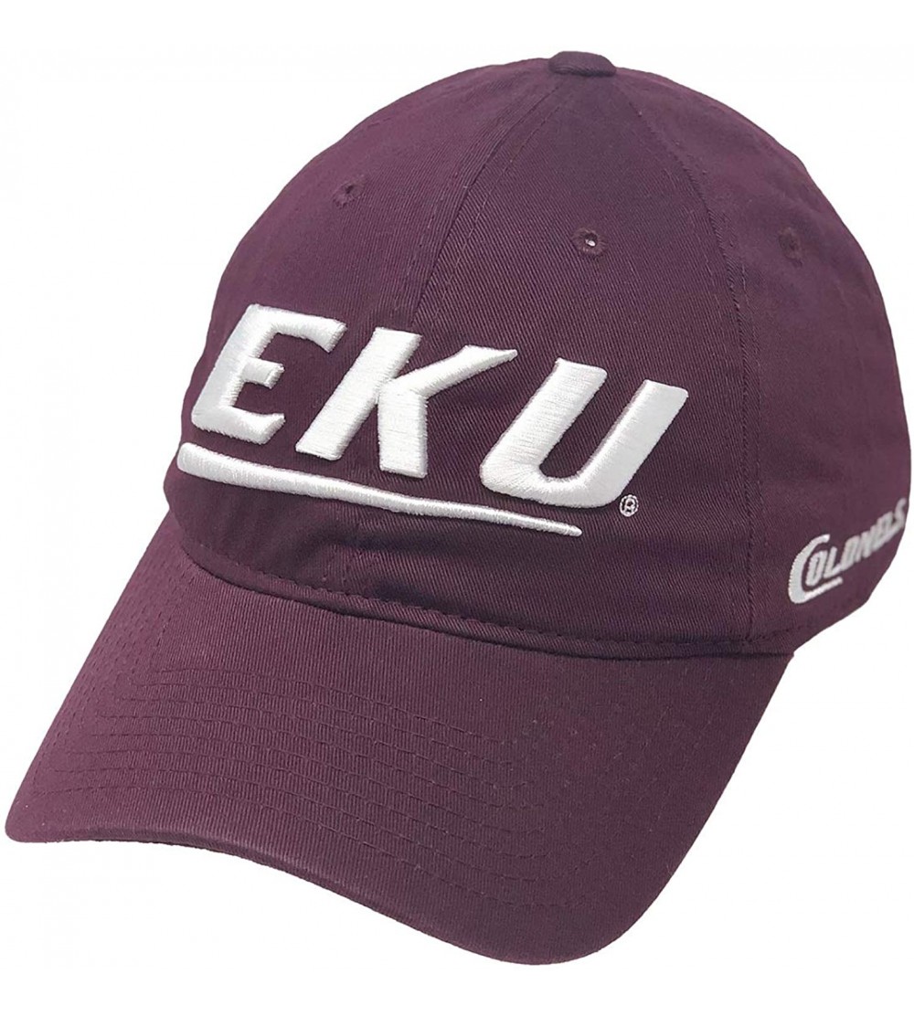 Baseball Caps Eastern Kentucky University Colonels EKU Cotton Polo Style Baseball Ball Cap Hat Purple - CE192373TS2 $22.34