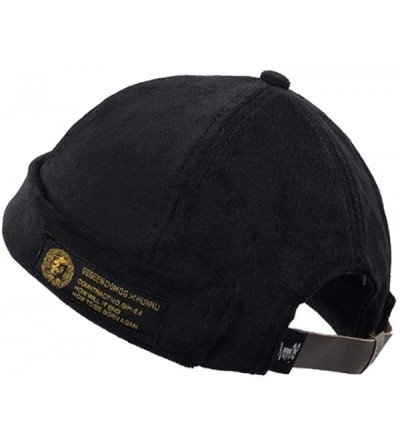 Skullies & Beanies Docker Leon Harbour Hat Watch Cap Breathable Mesh Design Retro Brimless Beanie Hat Unisex - Black - CY18I4...