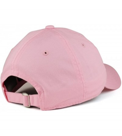 Baseball Caps Low Profile Vintage Washed Cotton Baseball Cap Plain Dad Hat - Pink - CW1864L4TCH $12.86