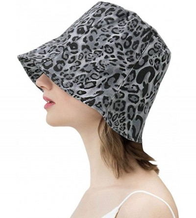 Bucket Hats Reversible Leopard Bucket Hats Women Fashion Floppy Sun Cap Packable Fisherman Hat - N-grey - CN1970DNS4C $11.72