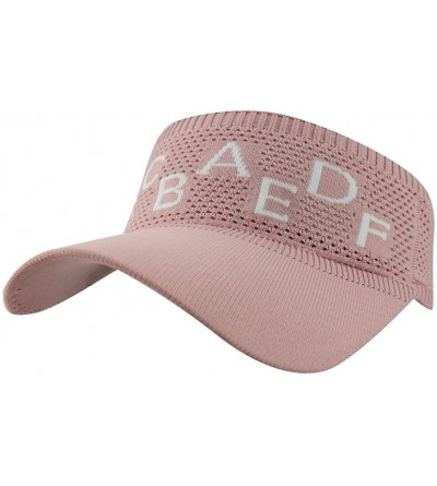 Visors Womens Summer Quick-Dry Mesh Empty Top Golf Stretchy Sun Baseball Visor Hat Cap - Letters Pink - CR18ROX8WT9 $19.16