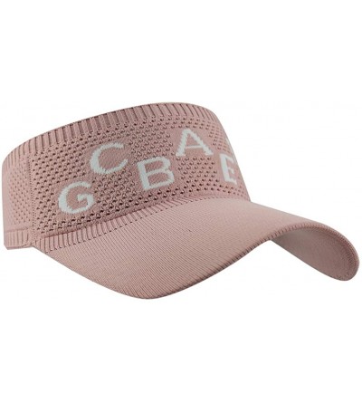 Visors Womens Summer Quick-Dry Mesh Empty Top Golf Stretchy Sun Baseball Visor Hat Cap - Letters Pink - CR18ROX8WT9 $7.46