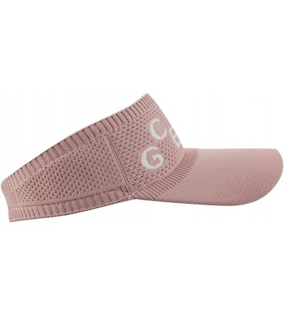 Visors Womens Summer Quick-Dry Mesh Empty Top Golf Stretchy Sun Baseball Visor Hat Cap - Letters Pink - CR18ROX8WT9 $7.46