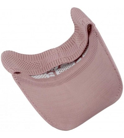 Visors Womens Summer Quick-Dry Mesh Empty Top Golf Stretchy Sun Baseball Visor Hat Cap - Letters Pink - CR18ROX8WT9 $7.46