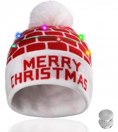 Skullies & Beanies LED Light Up Hat Beanie Knit Cap- Colorful LED Xmas Christmas Beanie - Style-05 - CL18KHUDLMH $11.33