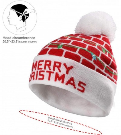 Skullies & Beanies LED Light Up Hat Beanie Knit Cap- Colorful LED Xmas Christmas Beanie - Style-05 - CL18KHUDLMH $11.33