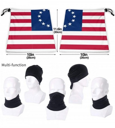 Balaclavas American Flag Face Mask Bandanas Neck Gaiter Warmer Windproof Mask Dust Protect Face Mask Bandana - Black-65 - CM1...