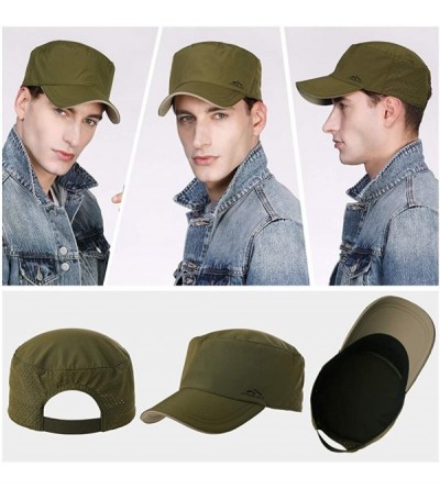 Baseball Caps Unisex Adjustable Large Head Strapback Army Military Combat Hat Baseball Cadet Cap 56-64cm - Armygreen_00657 - ...