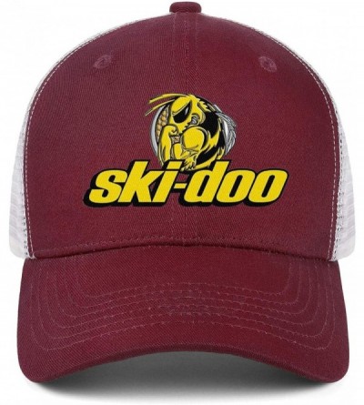 Baseball Caps Mens Womens Baseball Cap Fashion Ski-Doo-Racing-Logo- Adult Adjustable Baseball Cap Visor Hats - Burgundy-6 - C...