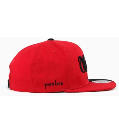 Baseball Caps Thuglife Embroidery Baseball Adjustable Snapback - Black&red/Original Logo - CZ195RL6QUH $38.36