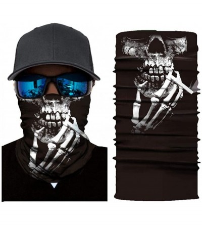 Balaclavas Cool Skull USA Flag Printed Seamless Face Mask Neck Gaiter Bandana Balaclava Headwear - Skull - C4197W9CKRH $18.97