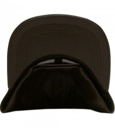 Baseball Caps Genuine Leather Flat Bill Baseball Hat Cap - Made in USA - Brown - C6126PZDHOL $15.56