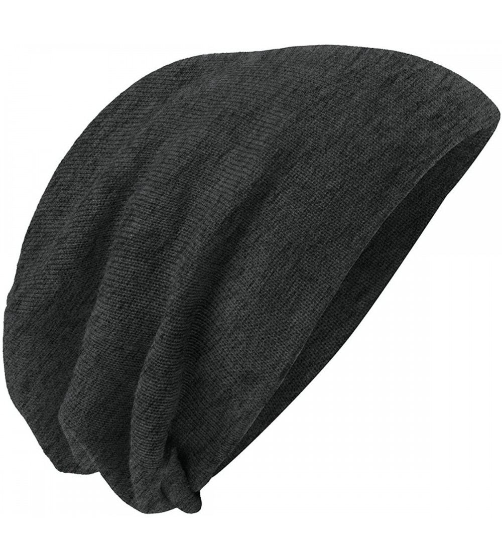 Skullies & Beanies Slouch Beanie - Charcoal Heather - CL180ANL6AC $8.30