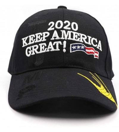 Baseball Caps Keep Make America Great Again Baseball Hat Donald Trump 2020 USA Cap Adjustable - Black 2 - CU18WK6N2Z8 $9.86