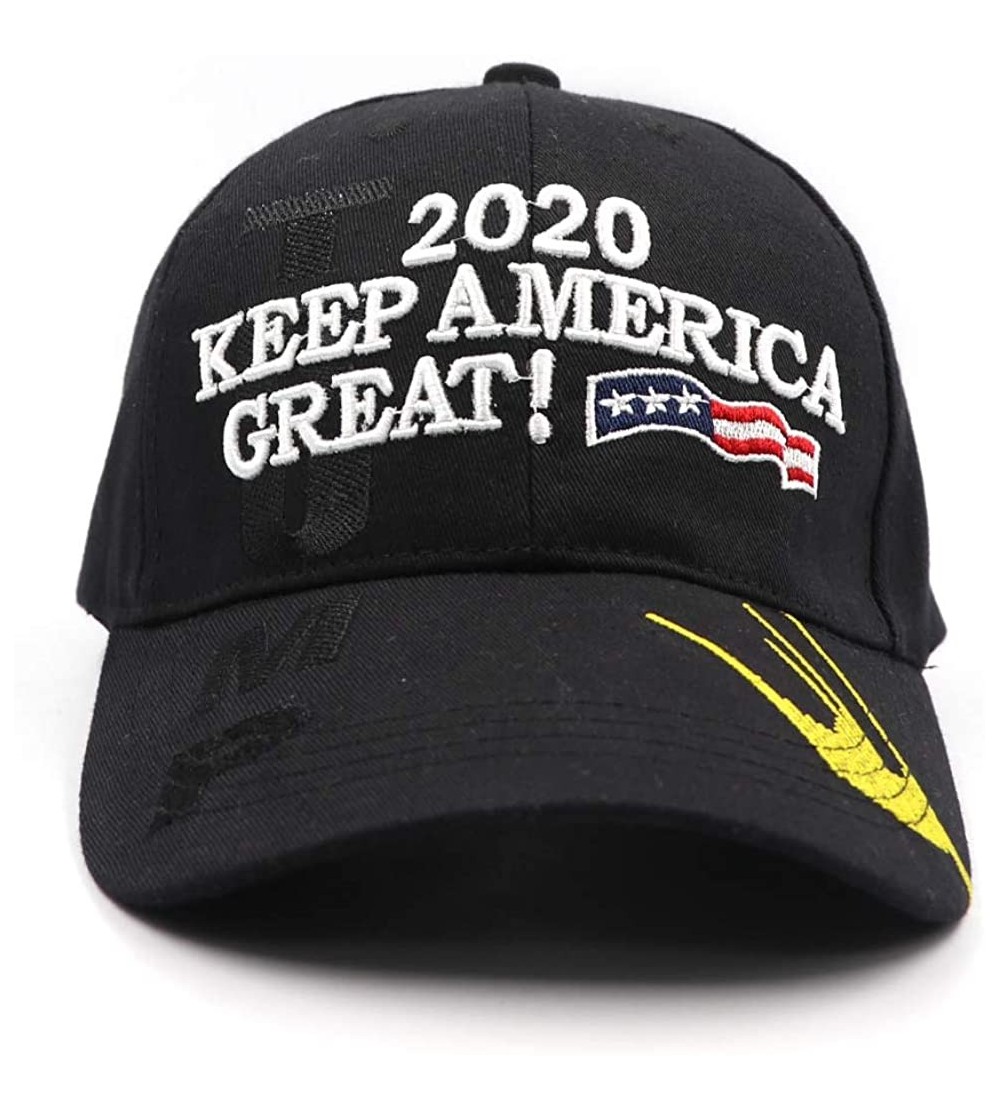 Baseball Caps Keep Make America Great Again Baseball Hat Donald Trump 2020 USA Cap Adjustable - Black 2 - CU18WK6N2Z8 $9.86