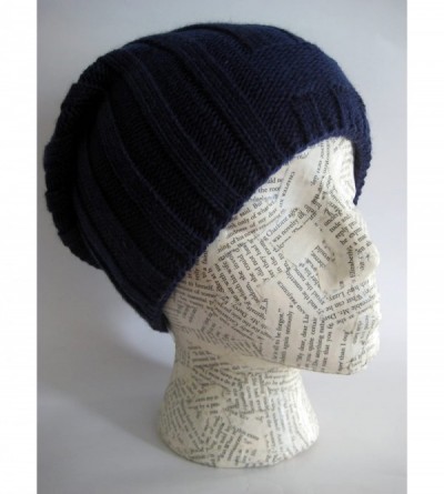 Skullies & Beanies Slouchy Winter Hat Warm Winter Beanie M2013-334 - Navy Blue - C611JCPS31J $15.76