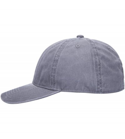 Baseball Caps Classic Cotton Adjustable Baseball Plain Cap-Custom Hip Hop Dad Trucker Snapback Hat - Retro Gray - CO182IX77T4...