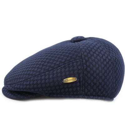 Newsboy Caps Light Weight Soft Cool Mesh Newsboy Gatsby Cabbie Ivy Golf Hat - Navy - C112JJZHEGL $14.31