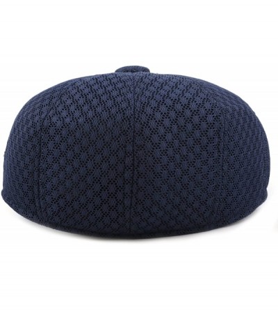 Newsboy Caps Light Weight Soft Cool Mesh Newsboy Gatsby Cabbie Ivy Golf Hat - Navy - C112JJZHEGL $14.31