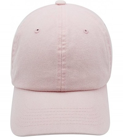 Baseball Caps Baseball Cap Men Women Hat - Unisex 100% Cotton Plain Pigment Dyed - Pink - CA18DASYYWM $15.35