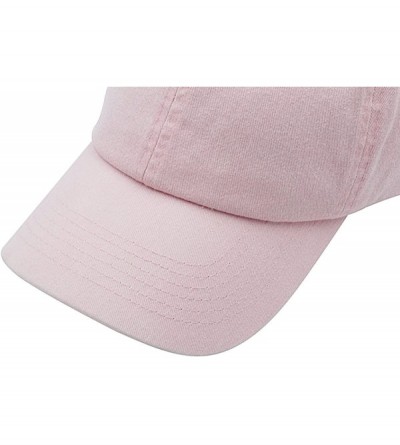 Baseball Caps Baseball Cap Men Women Hat - Unisex 100% Cotton Plain Pigment Dyed - Pink - CA18DASYYWM $15.35