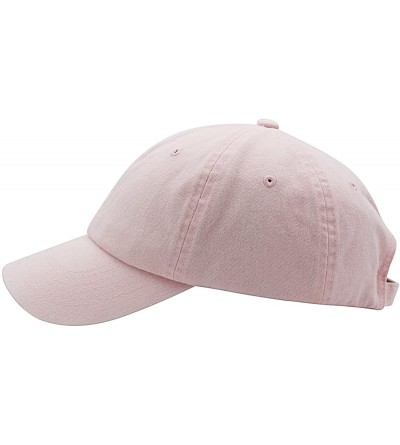 Baseball Caps Baseball Cap Men Women Hat - Unisex 100% Cotton Plain Pigment Dyed - Pink - CA18DASYYWM $15.35