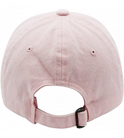 Baseball Caps Baseball Cap Men Women Hat - Unisex 100% Cotton Plain Pigment Dyed - Pink - CA18DASYYWM $15.35