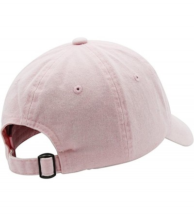 Baseball Caps Baseball Cap Men Women Hat - Unisex 100% Cotton Plain Pigment Dyed - Pink - CA18DASYYWM $15.35