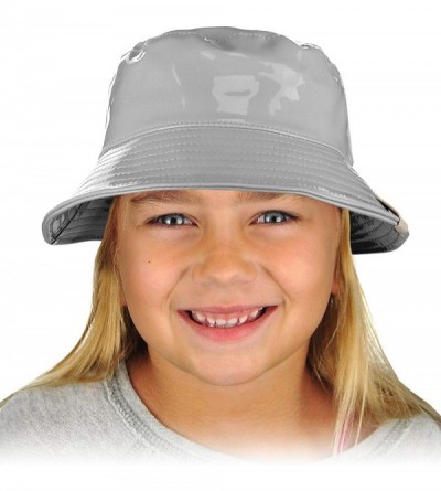 Baseball Caps Kids Children's All season Foldable Waterproof Rain Bucke Hat - Grey - CO18QGUYQX7 $25.87