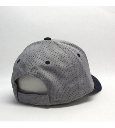 Baseball Caps Plain Pro Cool Mesh Low Profile Adjustable Baseball Cap - Navy/Gray - CH1802DDORK $10.06