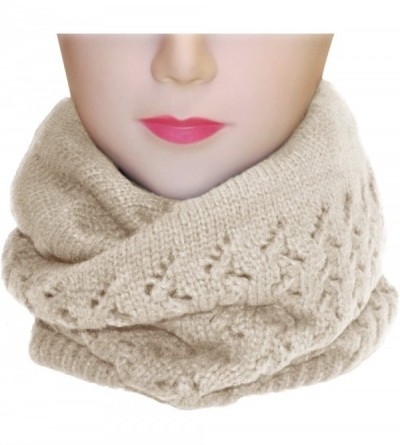 Skullies & Beanies Womens Knit Thick Warm Slouch Beanie Ski Hat Cap - Beige - CW11QLMN8MP $12.18