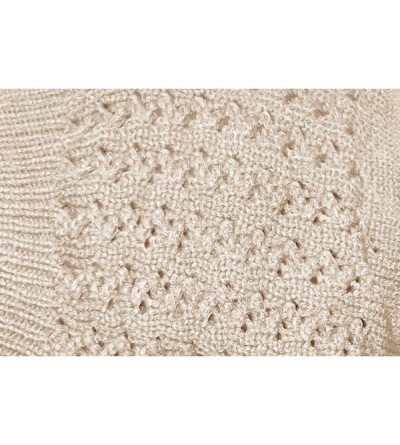 Skullies & Beanies Womens Knit Thick Warm Slouch Beanie Ski Hat Cap - Beige - CW11QLMN8MP $12.18