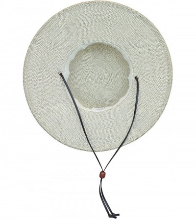 Sun Hats Packable Cotton Fabric Summer Sun Hat- Wide Circle Brim w/Chin Strap- UPF50+ - Beige - C312HHG924L $22.96