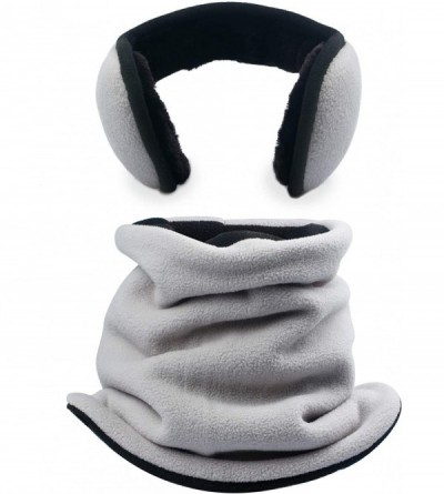 Balaclavas Unisex Foldable Ear Warmers Polar Fleece/kints Winter EarMuffs - Wj-grey1 - CZ18YYSDIHC $19.51