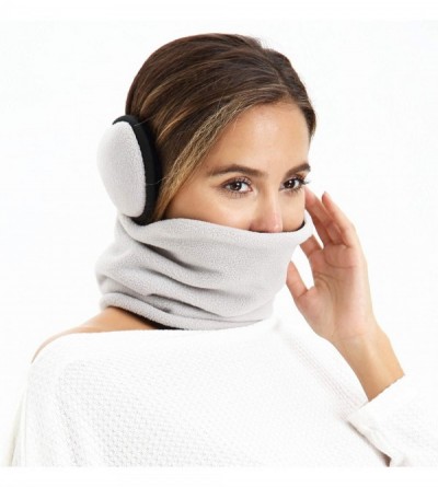 Balaclavas Unisex Foldable Ear Warmers Polar Fleece/kints Winter EarMuffs - Wj-grey1 - CZ18YYSDIHC $19.51