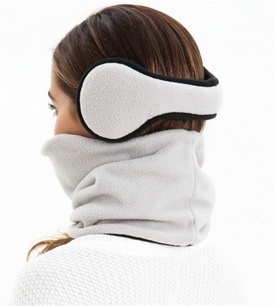 Balaclavas Unisex Foldable Ear Warmers Polar Fleece/kints Winter EarMuffs - Wj-grey1 - CZ18YYSDIHC $19.51