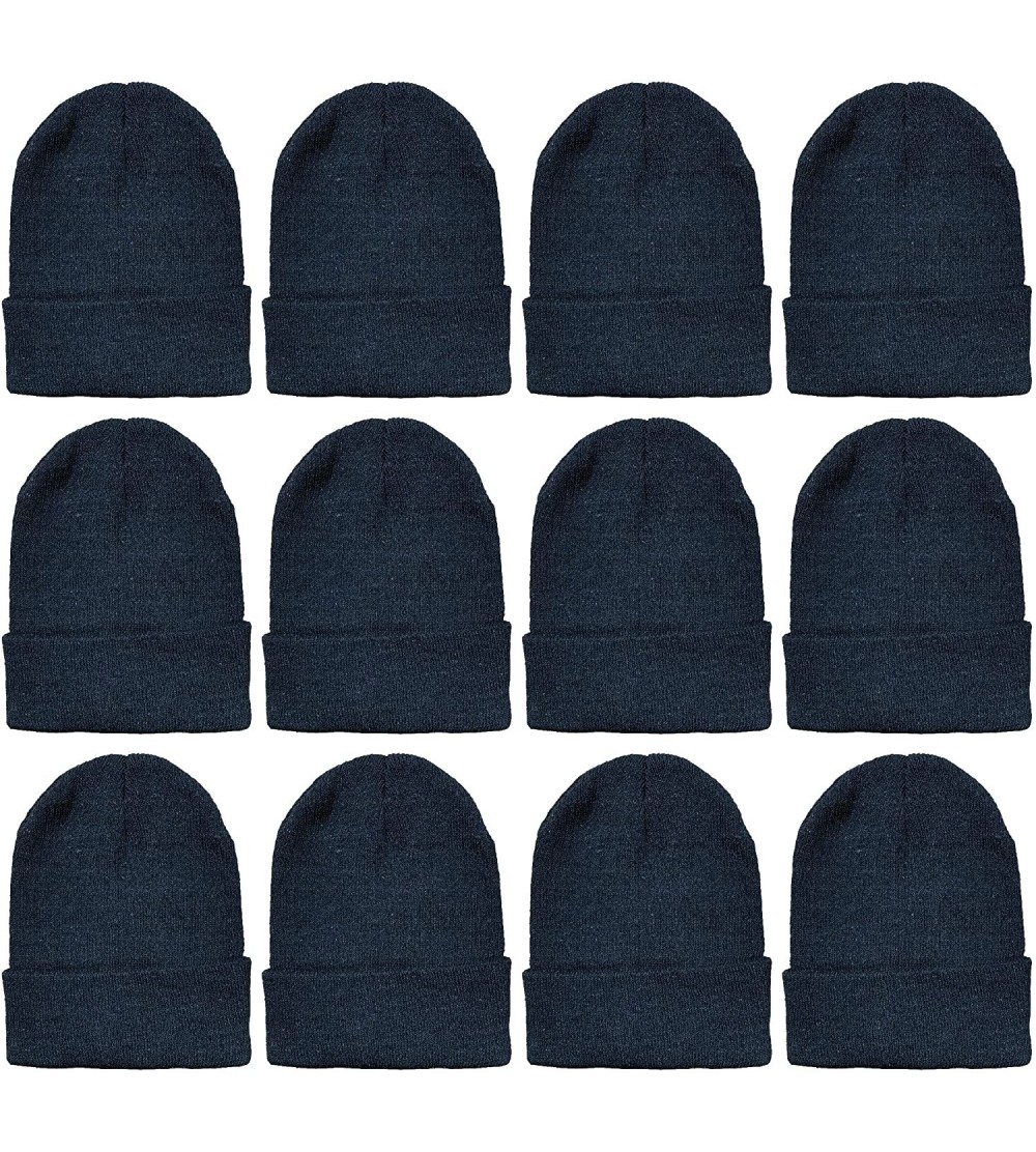 Skullies & Beanies Winter Beanies- Wholesale Bulk Cold Weather Thermal Warm Stretch Skull Cap- Mens Womens Unisex Hat - CW11U...