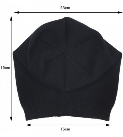 Skullies & Beanies Beanie for Women Solid Color Hat Skull Skully Cap Toboggan Fashion Fall Winter Wool Wool Cap - D-3 - CI18Y...