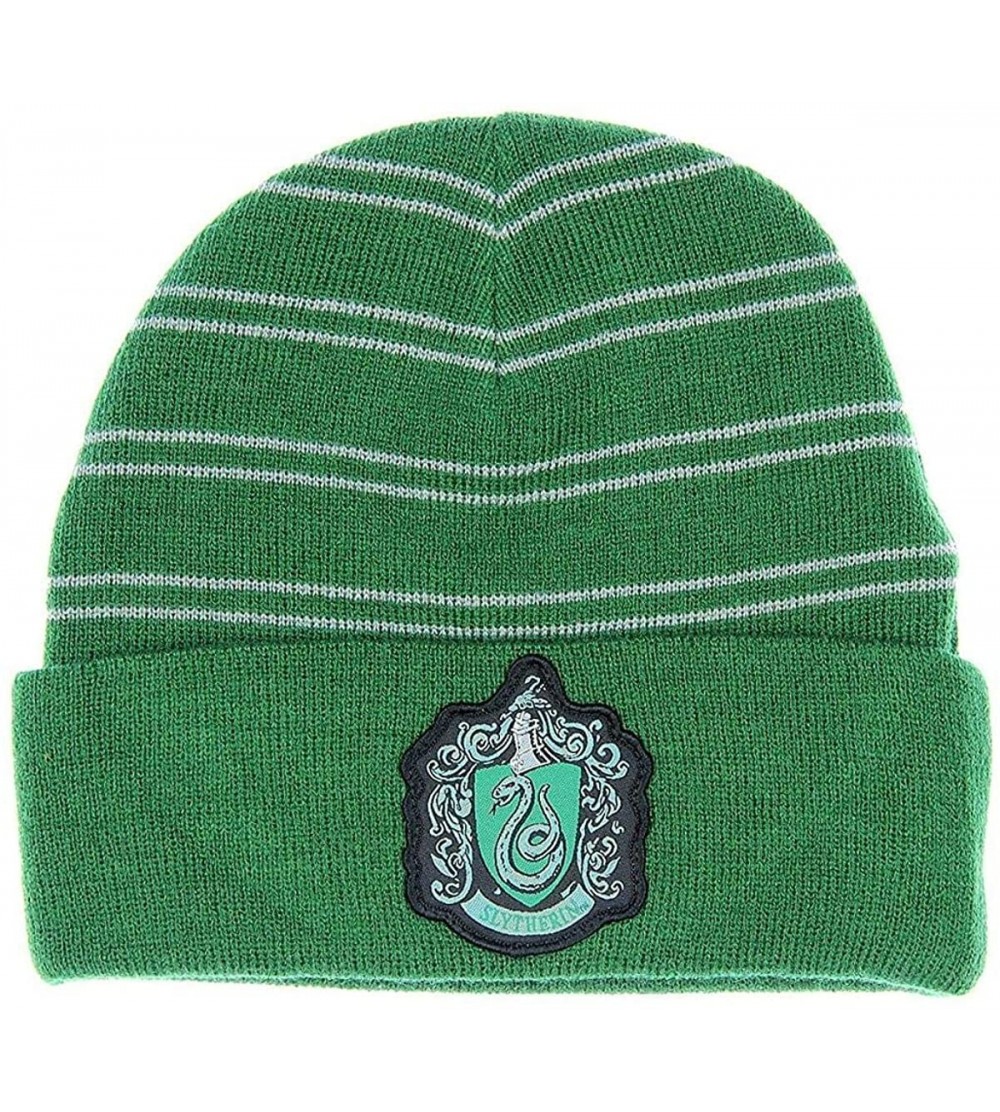 Skullies & Beanies All Houses Cuff Beanie Gryffindor Ravenclaw Hufflepuff Slytherin - Slytherin - C5129DYS3EP $14.87