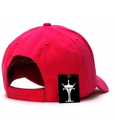 Baseball Caps Structured Hook & Loop Adjustable Hat - Hot Pink - C5180IH39ST $8.31