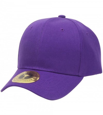 Baseball Caps Structured Hook & Loop Adjustable Hat - Hot Pink - C5180IH39ST $8.31