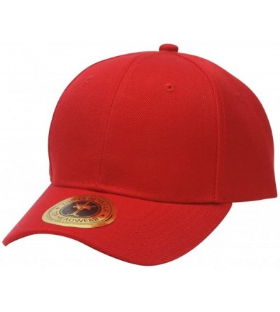 Baseball Caps Structured Hook & Loop Adjustable Hat - Hot Pink - C5180IH39ST $8.31