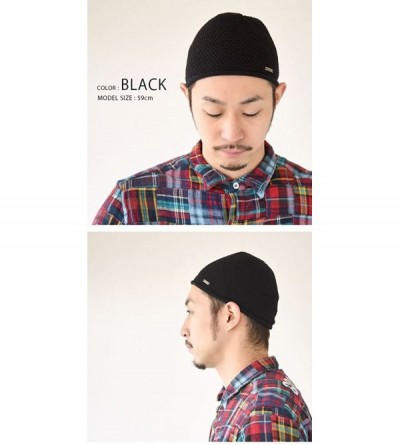 Skullies & Beanies Mens Skull Cap Knit - Kufi Hat Japanese Fashion All Season Muslim Prayer Hat - Gray - CA12CMELHHN $14.14