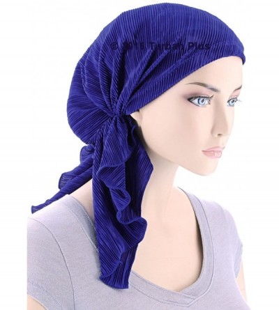 Headbands Bella Scarf Plisse Chemo Hat Turban Head Scarves Pre-Tied Headwear Bandana Tichel for Cancer - CX1822DDK27 $18.68